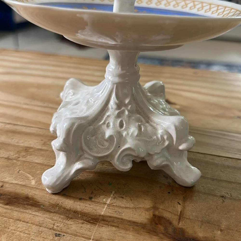 Charmed Life Porcelain Ornate Dish Ring / Jewelry Holder.